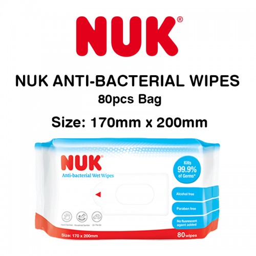 NUK Anti Bacterial Wipes 80pcs x 12